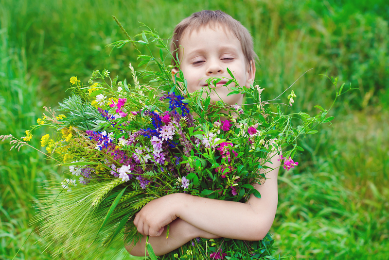 flower and baby